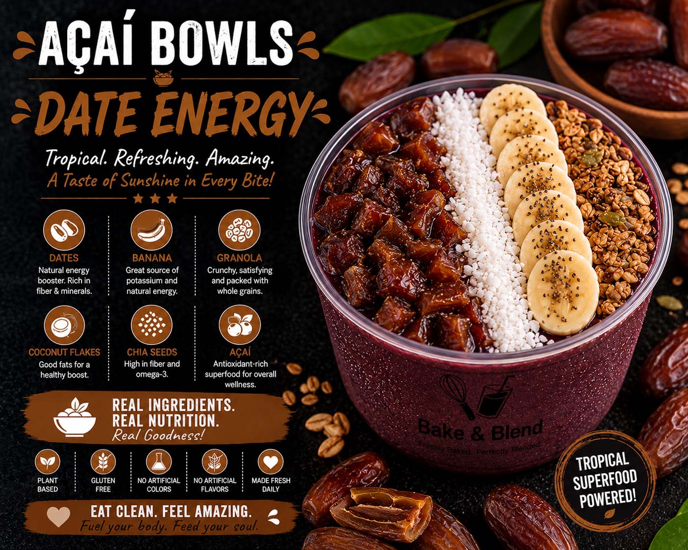 Date Energy Acai Bowl