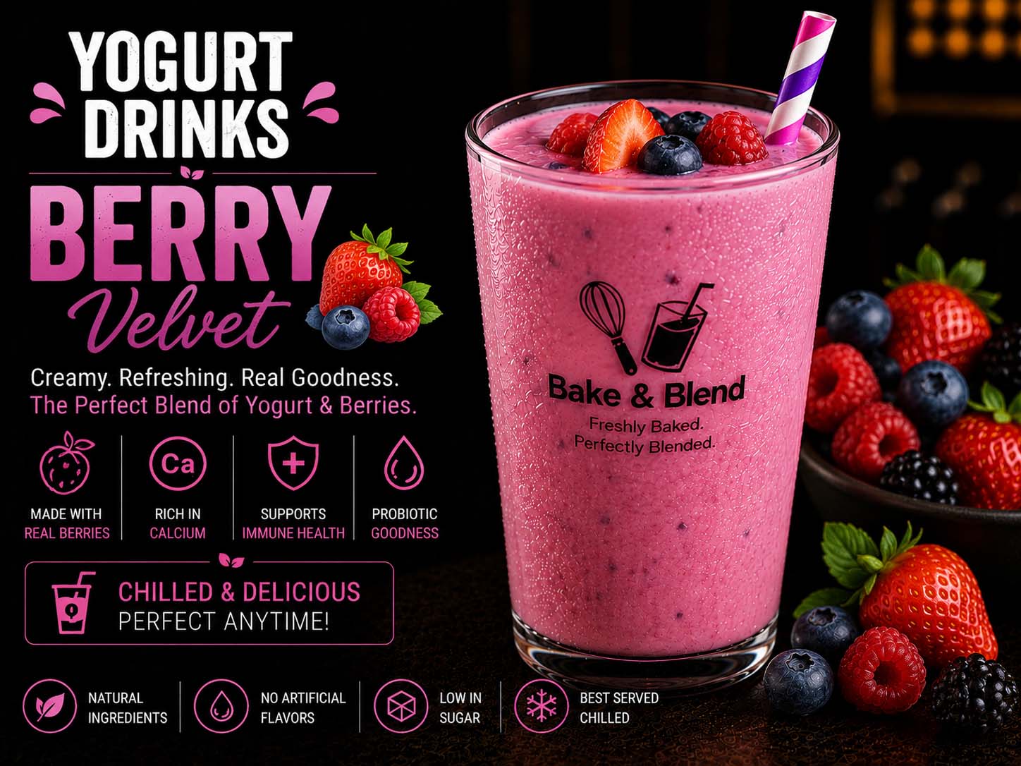 Berry Velvet Yogurt Drink